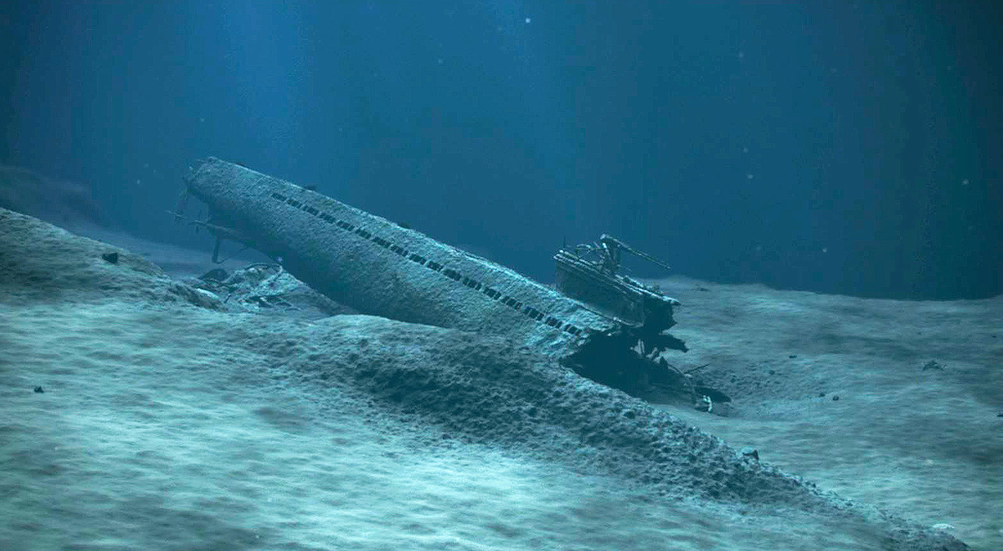The submarine wreck U-864 from World War II